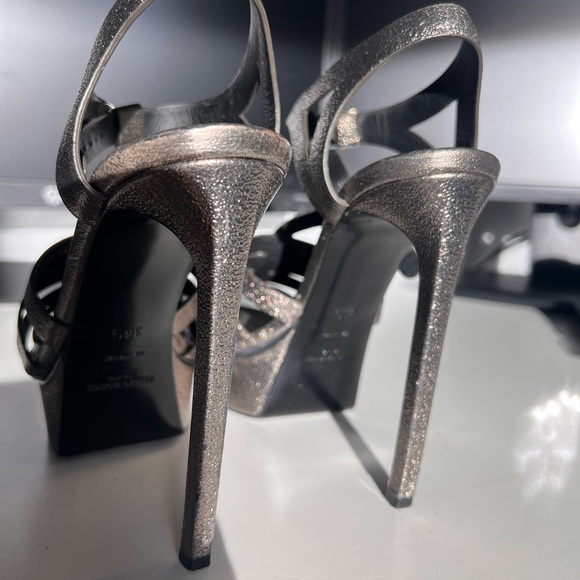 Saint Laurent platform chrome heels size 36.5 - Picture 5 of 10